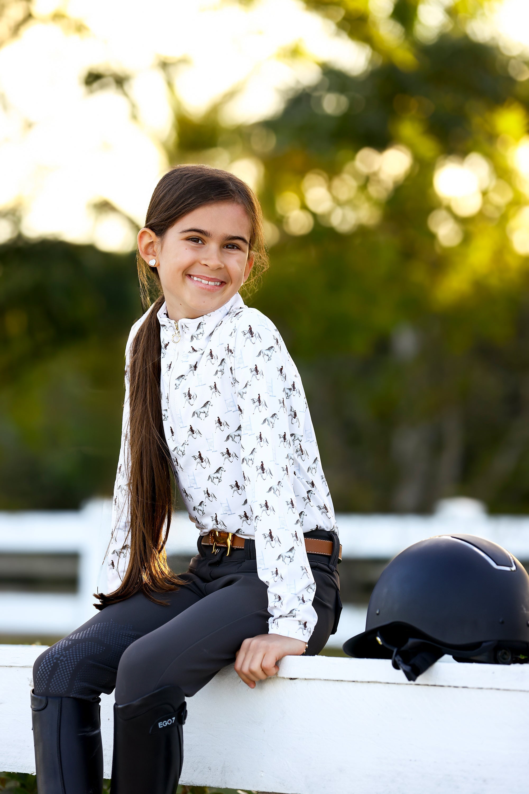 Youth Grey Horse Sun Shirt