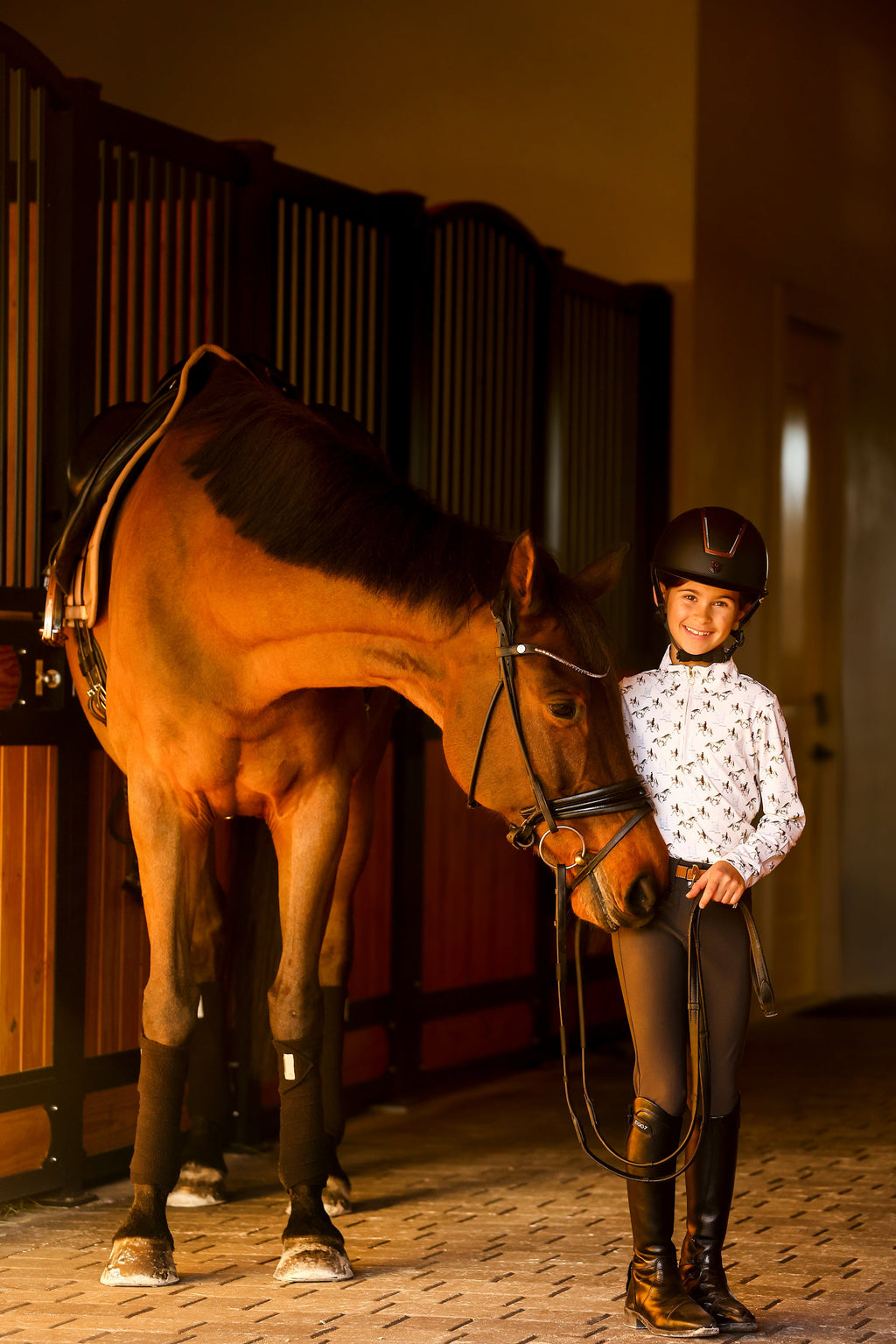 Youth Grey Horse Sun Shirt