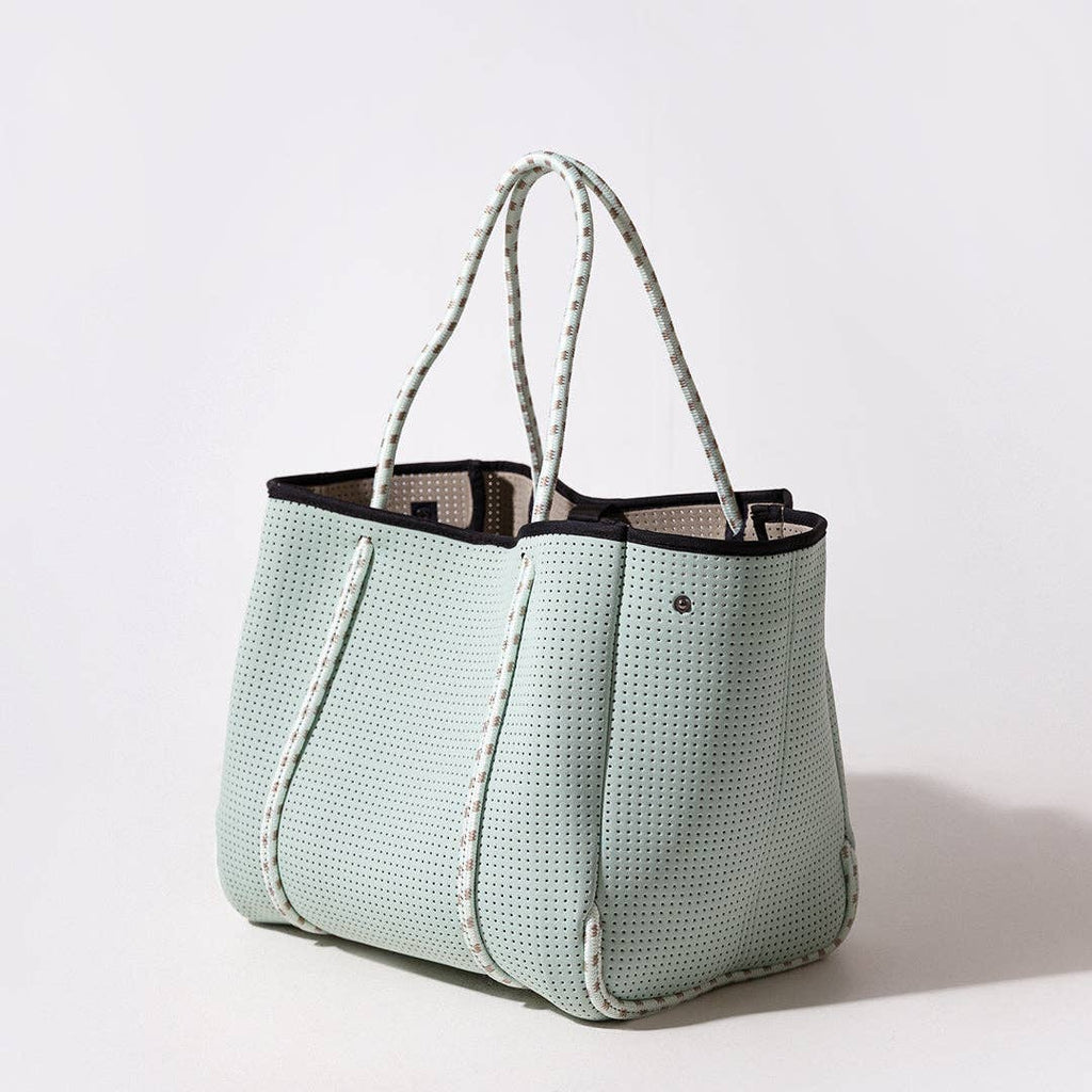 Large Neoprene Tote Bag Minty Green