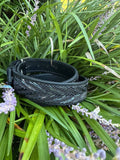 TKC Charlotte Beaded Belt Wide Width - Black Silver Buckle