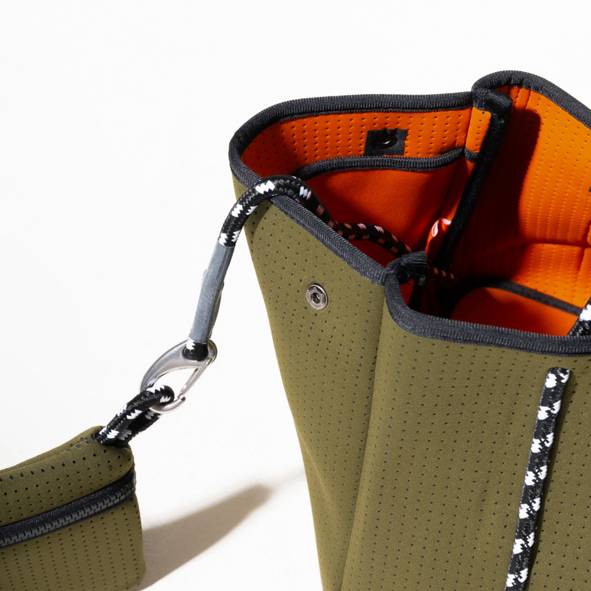 LARGE NEOPRENE TOTE BAG SAFARI GREEN
