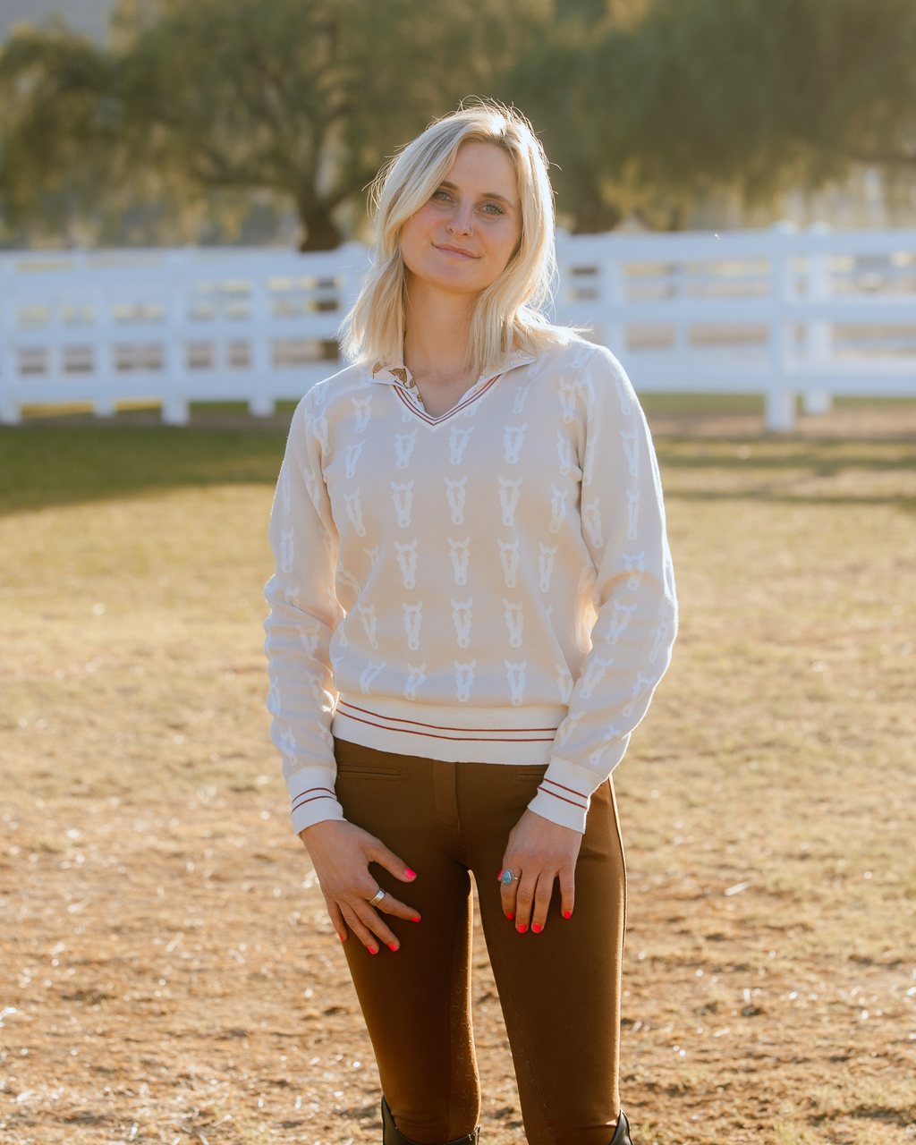 The Deinhardt Varsity Sweater - Cremello
