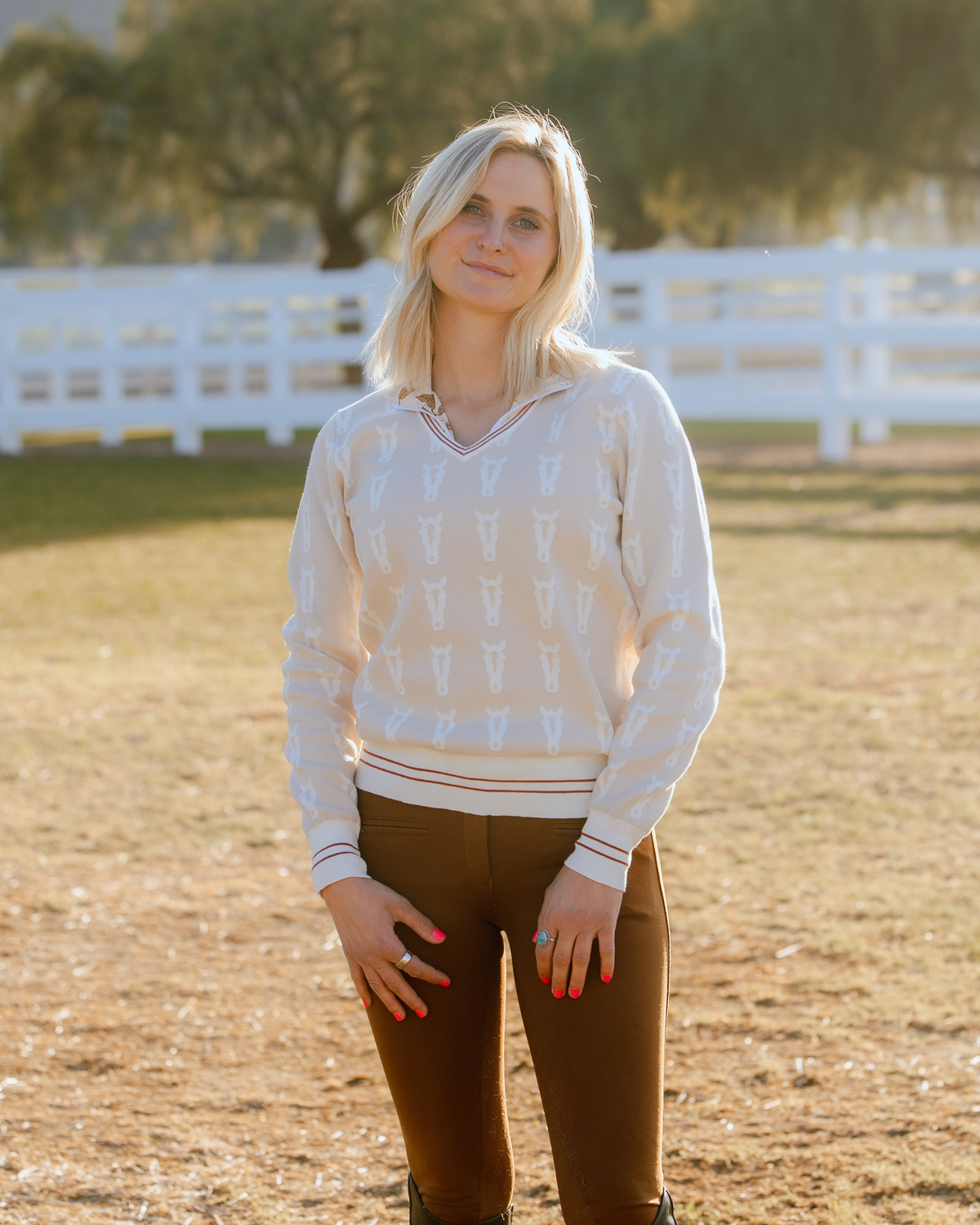 The Deinhardt Varsity Sweater - Cremello