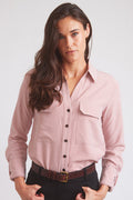 Solid Citizen Equestrian Jessica II | Gingham Equestrian Button-Down Shirt | Cinnamon