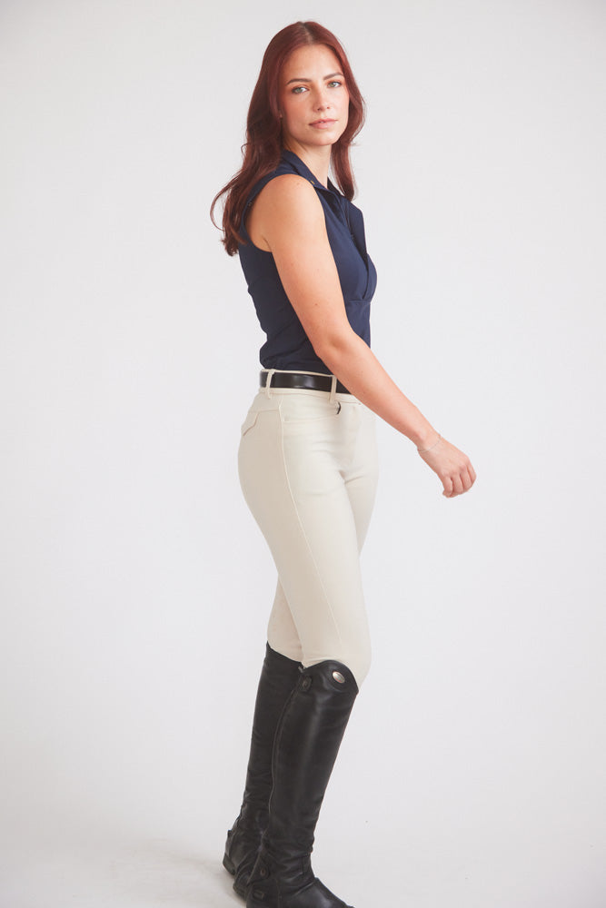 Solid Citizen Equestrian Cameron | Sleeveless Zip Riding Top | Deep Navy