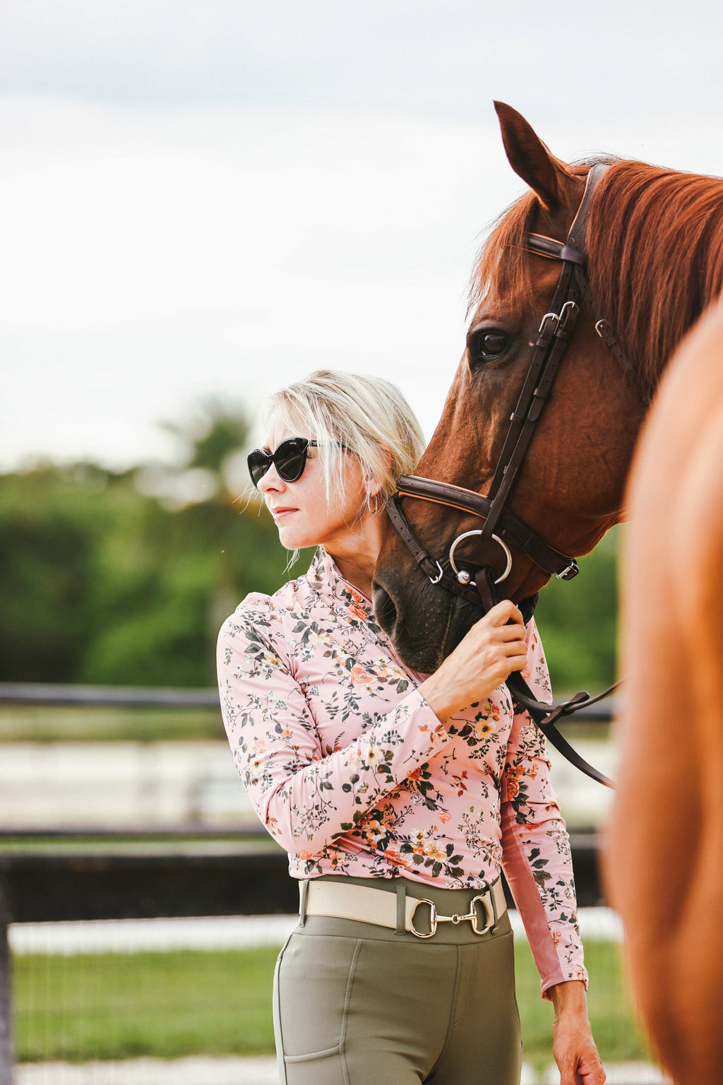 Mauve Floral Sun Shirt