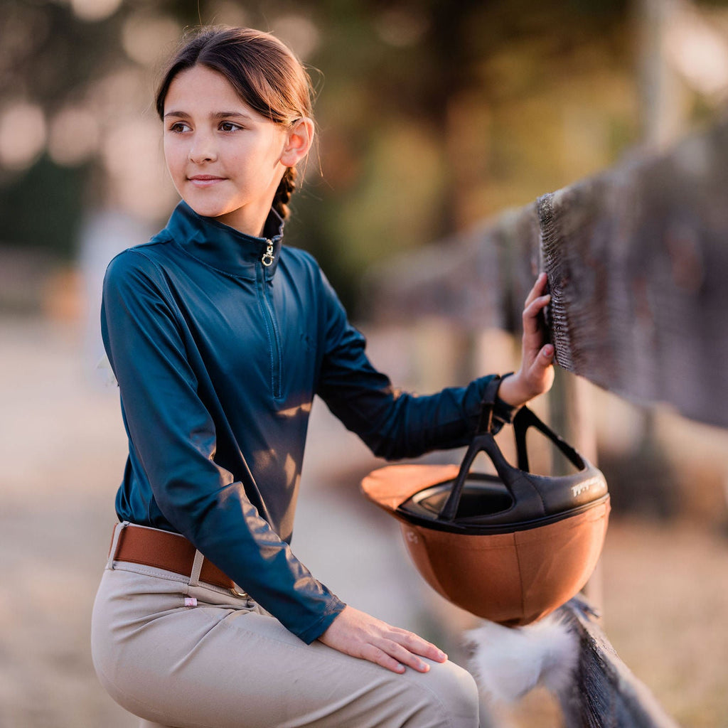 The Proper Fox Youth Hunter Green Sun Shirt