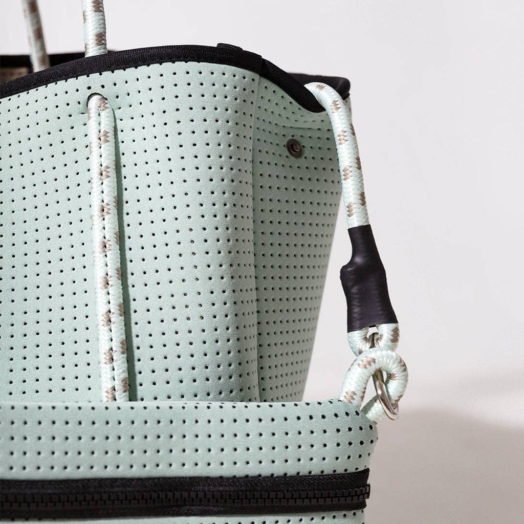 Large Neoprene Tote Bag Minty Green