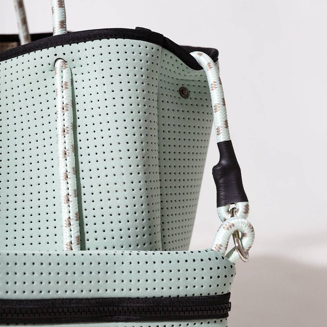 Large Neoprene Tote Bag Minty Green