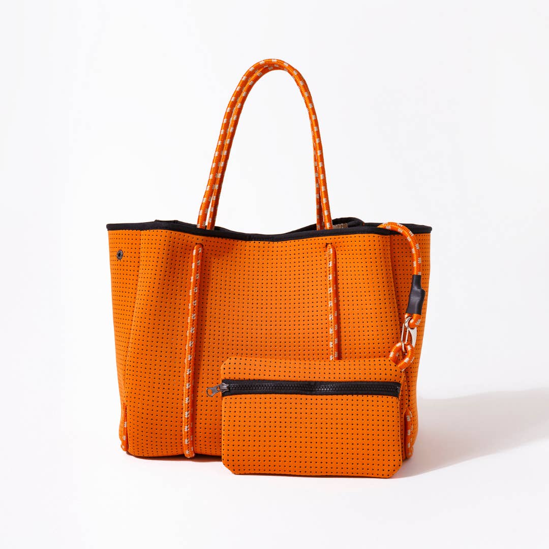 Large Neoprene Tote Bag Orange