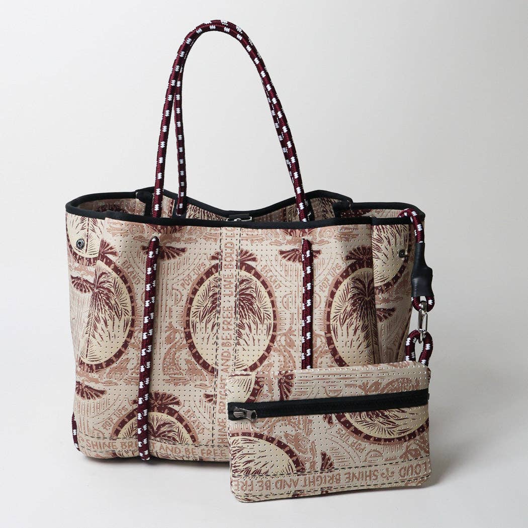 EVERYDAY TOTE POP UPS SCARF BEIGE