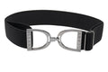 Huston x Ellany Black - 1.5" Gunmetal Stirrup Elastic Belt