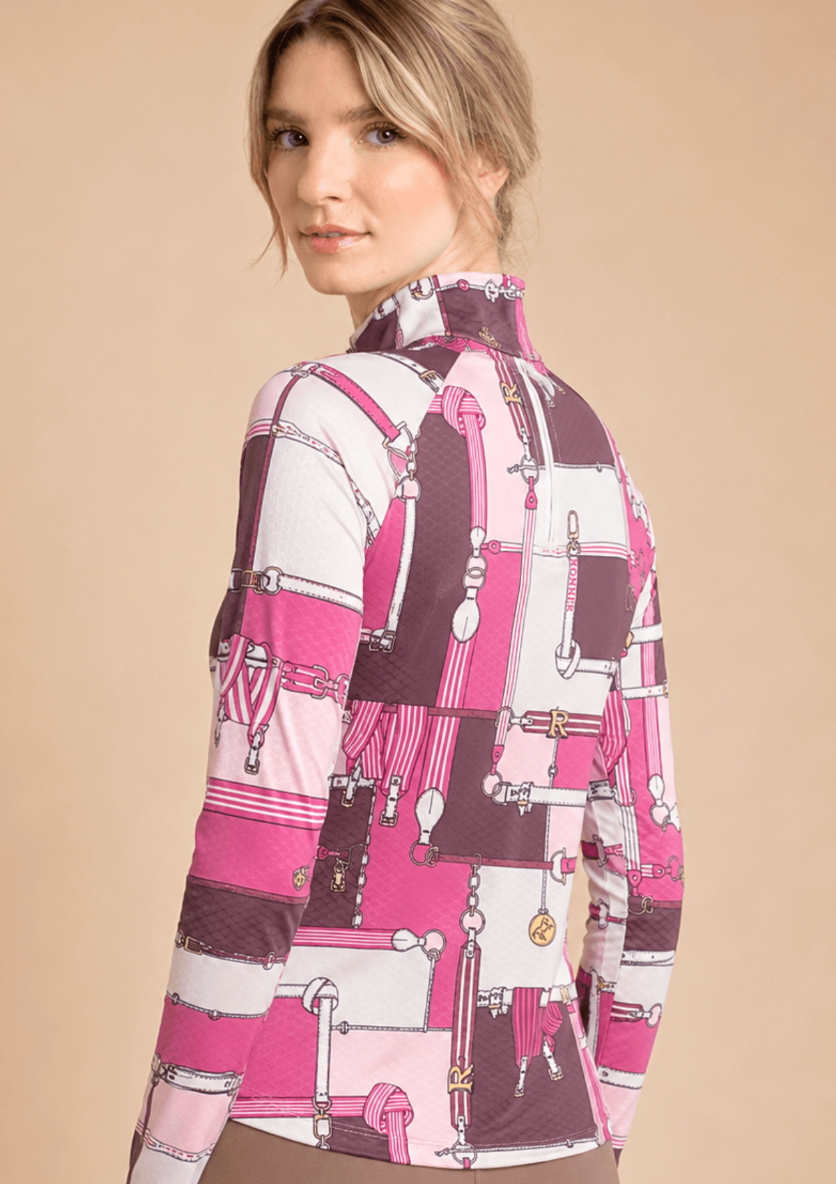 Bliss Sunshirt – Jubilea Print Pink & Burgundy – Long Sleeve