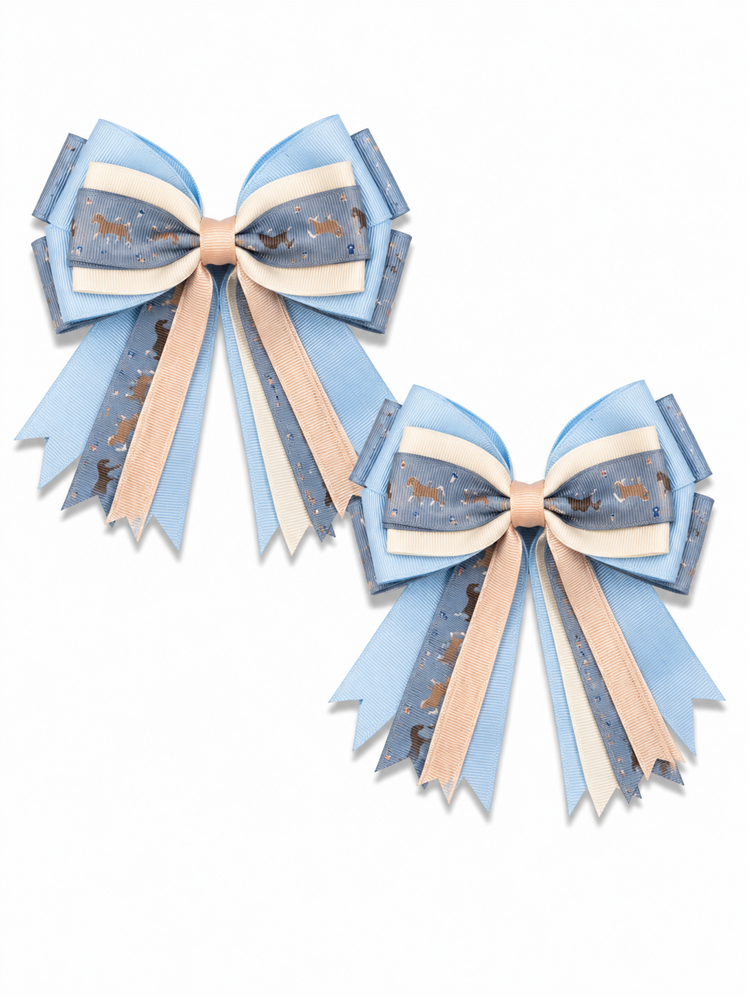 Kathryn Lily Show Bows-Blue Power Ponies
