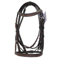 Royal Liverpool - Fancy Raised Leather Hunter Bridle - Havana Brown