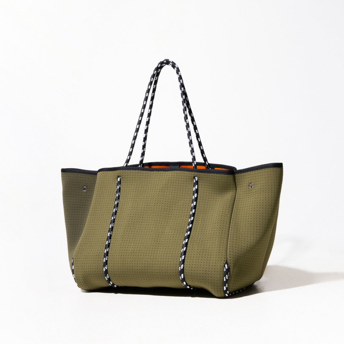 LARGE NEOPRENE TOTE BAG SAFARI GREEN