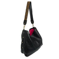 Sheila Shoulder Bag in Black Leather | Upcycled LV