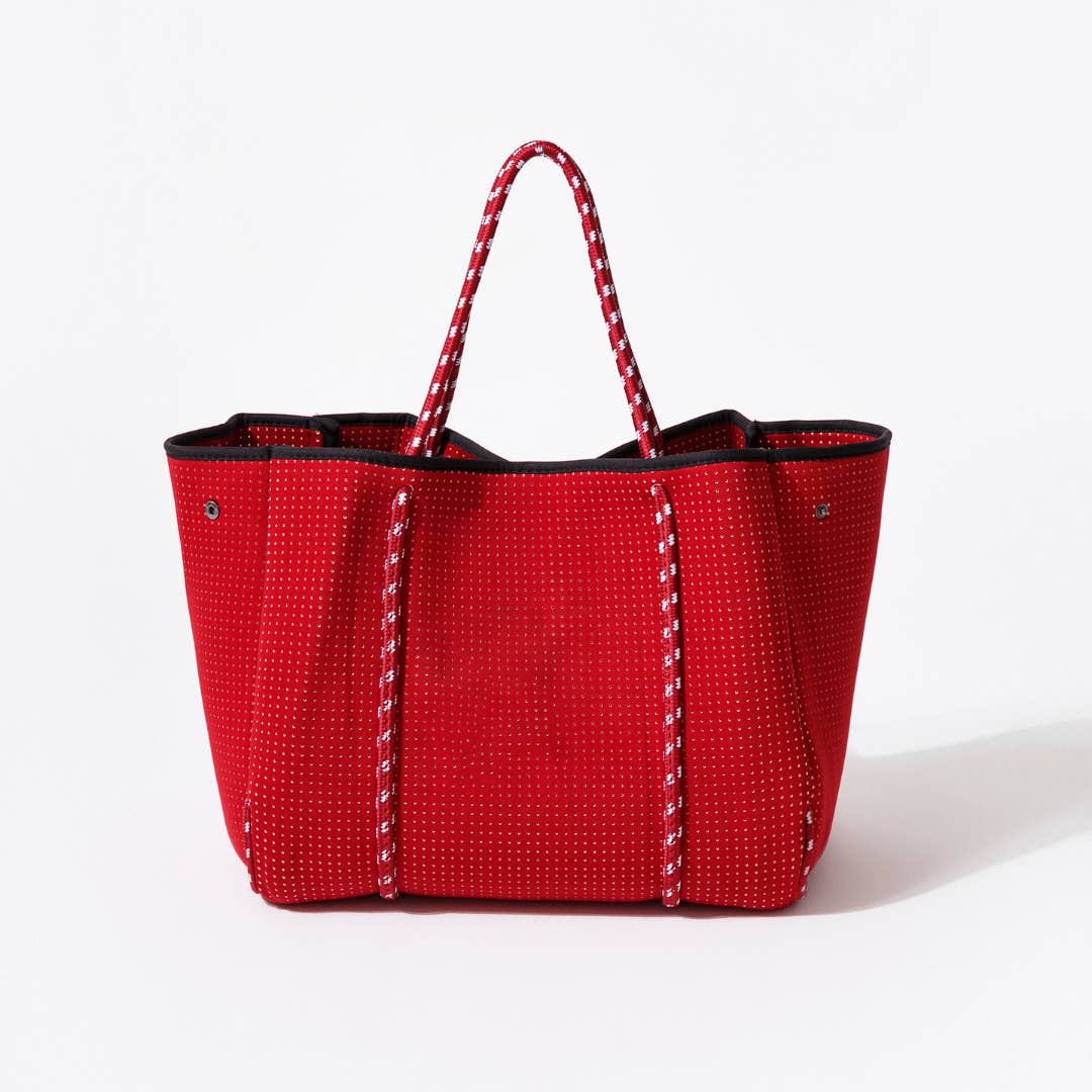 Large Neoprene Tote Bag Red Wine