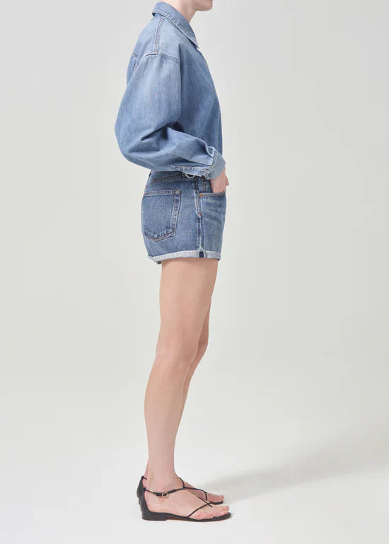 Agolde Parker Rolled Short, Ruin (organic cotton)