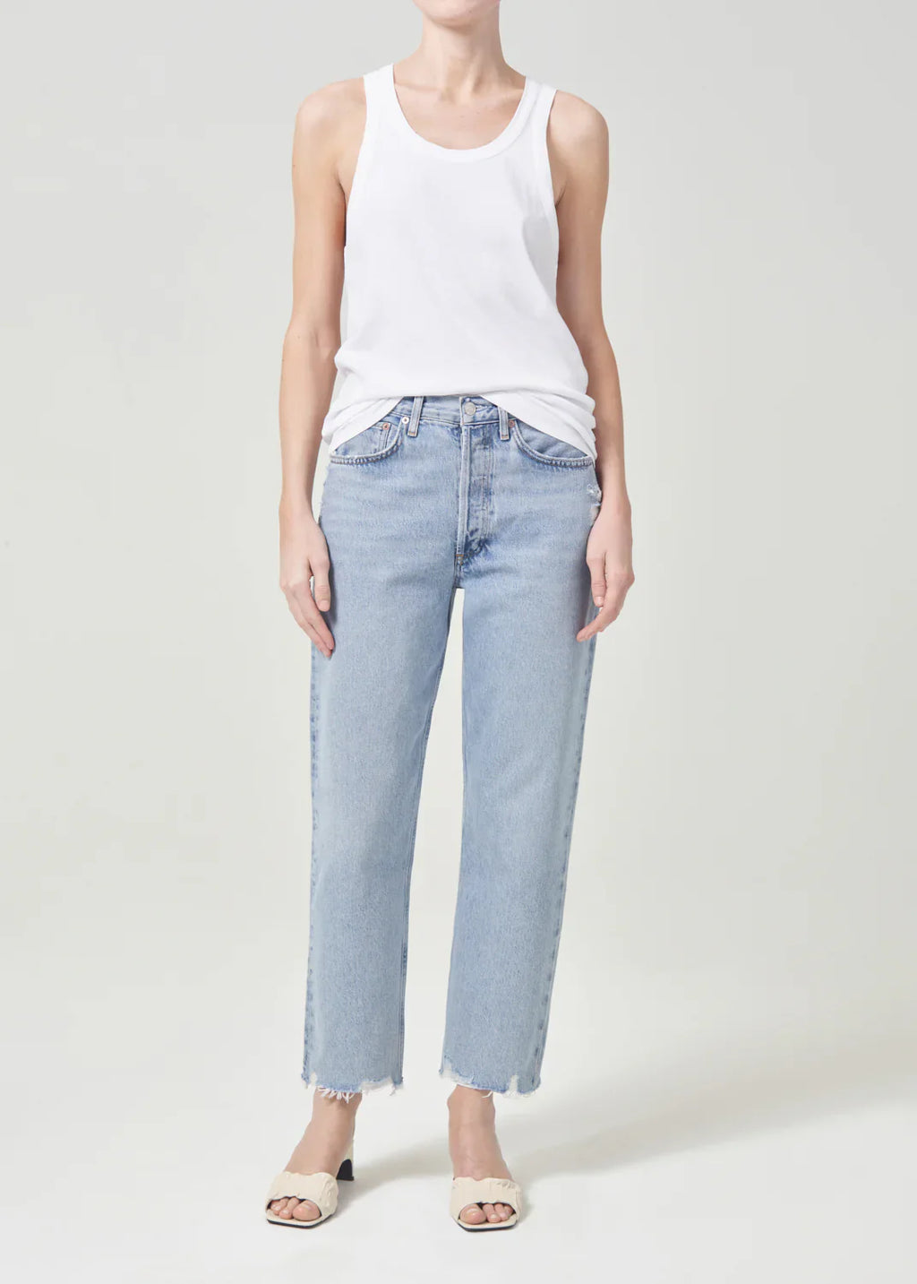 Agolde 90's crop pant in nerve (organic cotton)