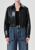 Shoreditch Ski Club x AGOLDE Essie Recycled Leather Cropped Jacket
