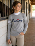 Kathryn Lily Sweater- Ponies Gray