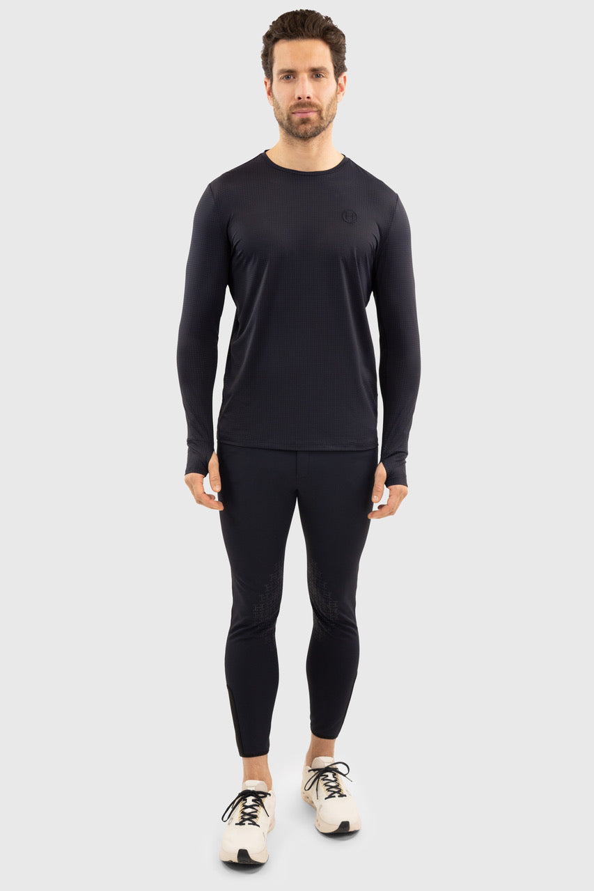 Harcour Bluveo Mens Long Sleeve Crew Neck Exercise Shirt