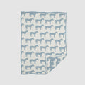 Baby Reversible Cotton Knit Blanket - Pony