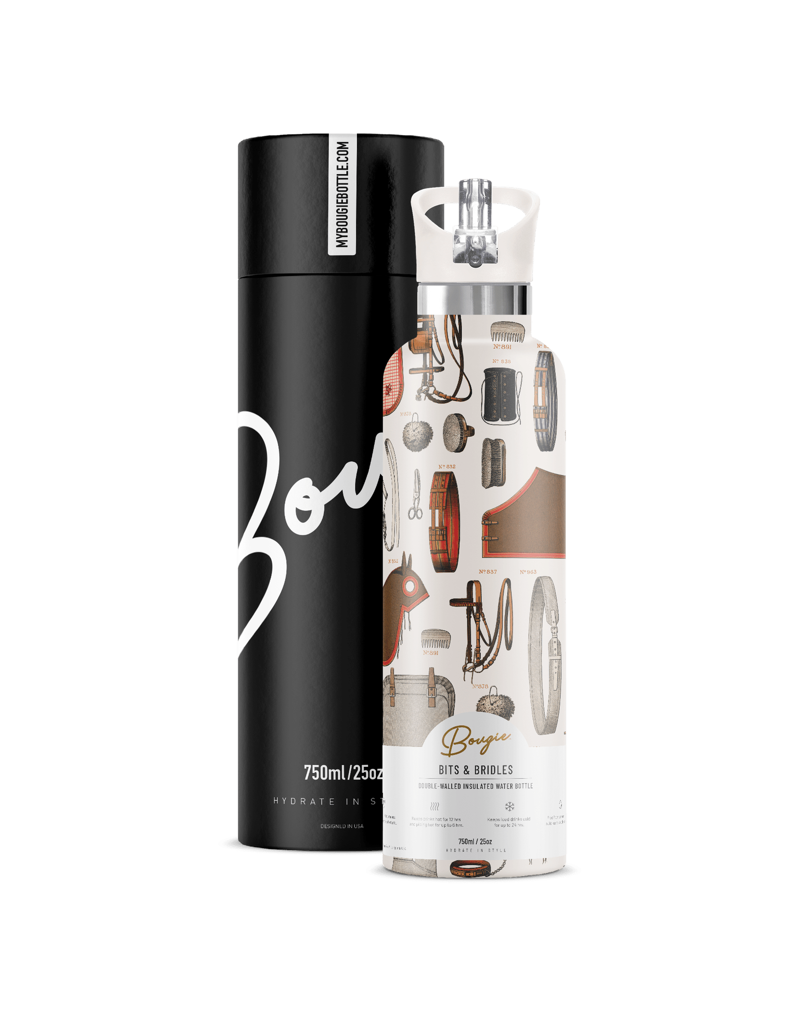 My Bougie Bottle Bits & Bridles 25oz Insulated Bottle | Equestrian Heritage