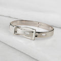 Ashton - Riding Stirrup Buckle Bracelet Silver
