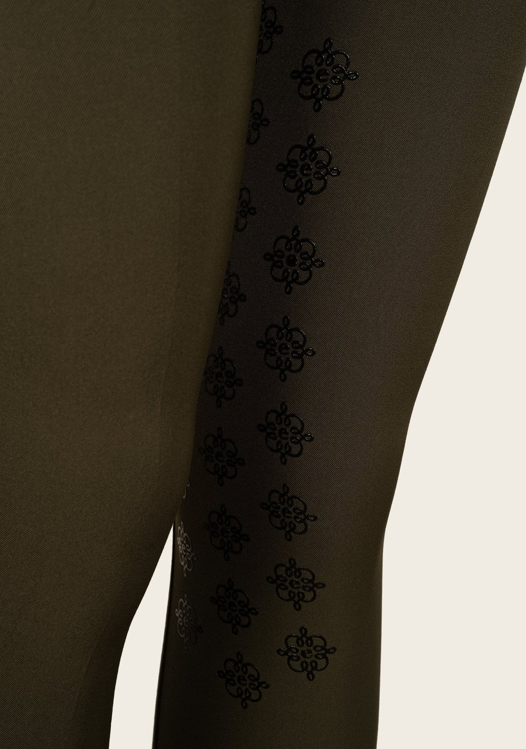 Coquet High Waist Coolmax Olive Knee Patch Breeches