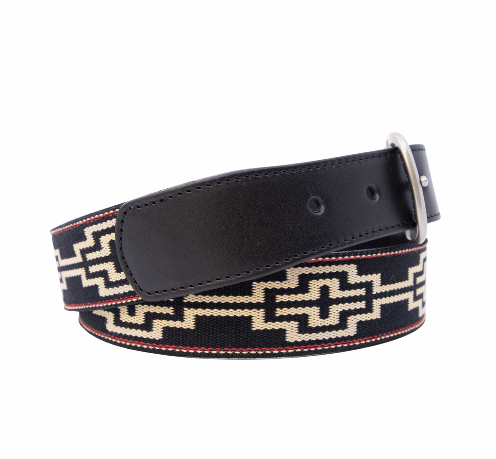 La Matera Limited Edition: Caballero Black Leather Woven Belt