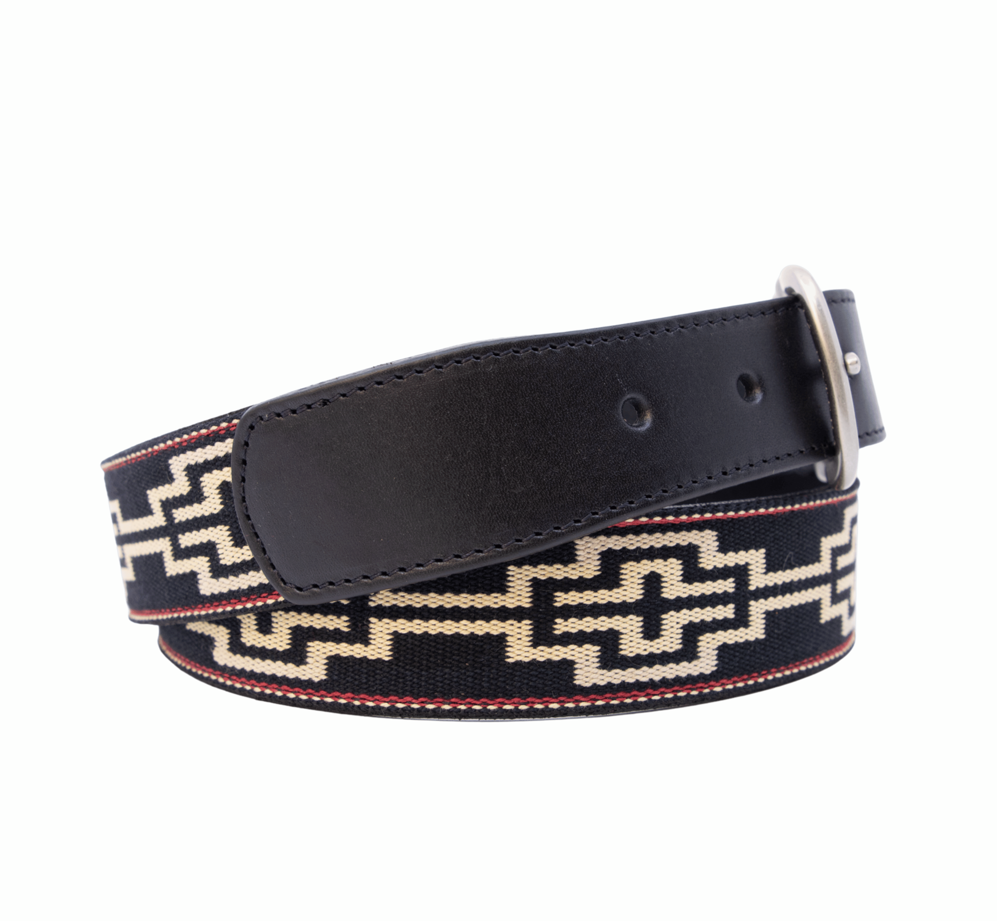 La Matera Limited Edition: Caballero Black Leather Woven Belt