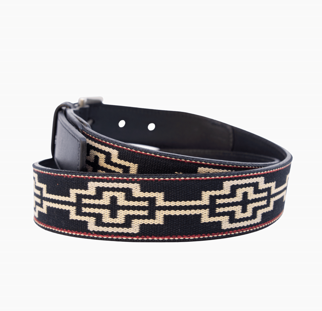 La Matera Limited Edition: Caballero Black Leather Woven Belt