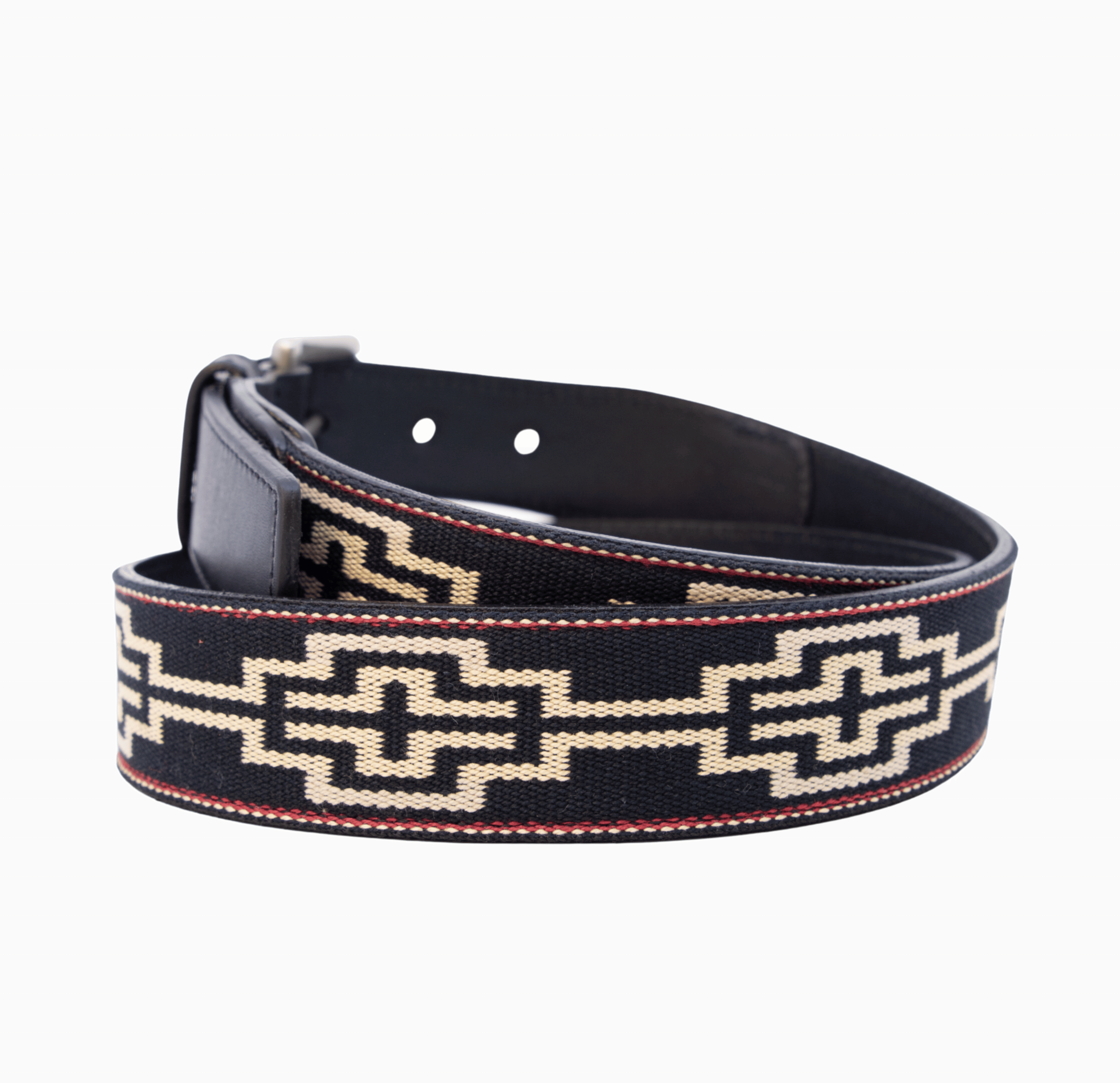 La Matera Limited Edition: Caballero Black Leather Woven Belt