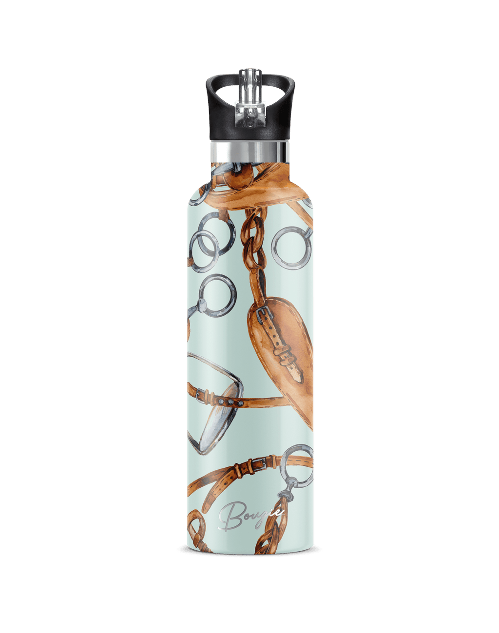 My Bougie Bottle Equestri 25oz Insulated Bottle | Blue Equestrian Print