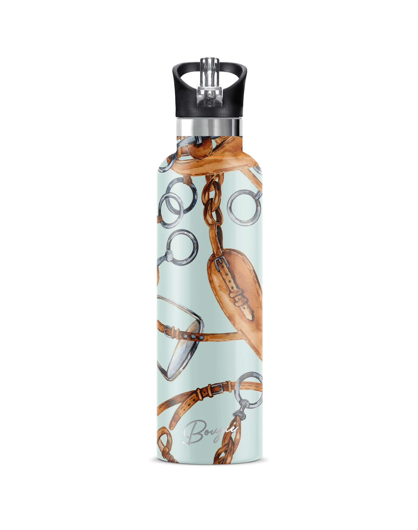 My Bougie Bottle Equestri 25oz Insulated Bottle | Blue Equestrian Print