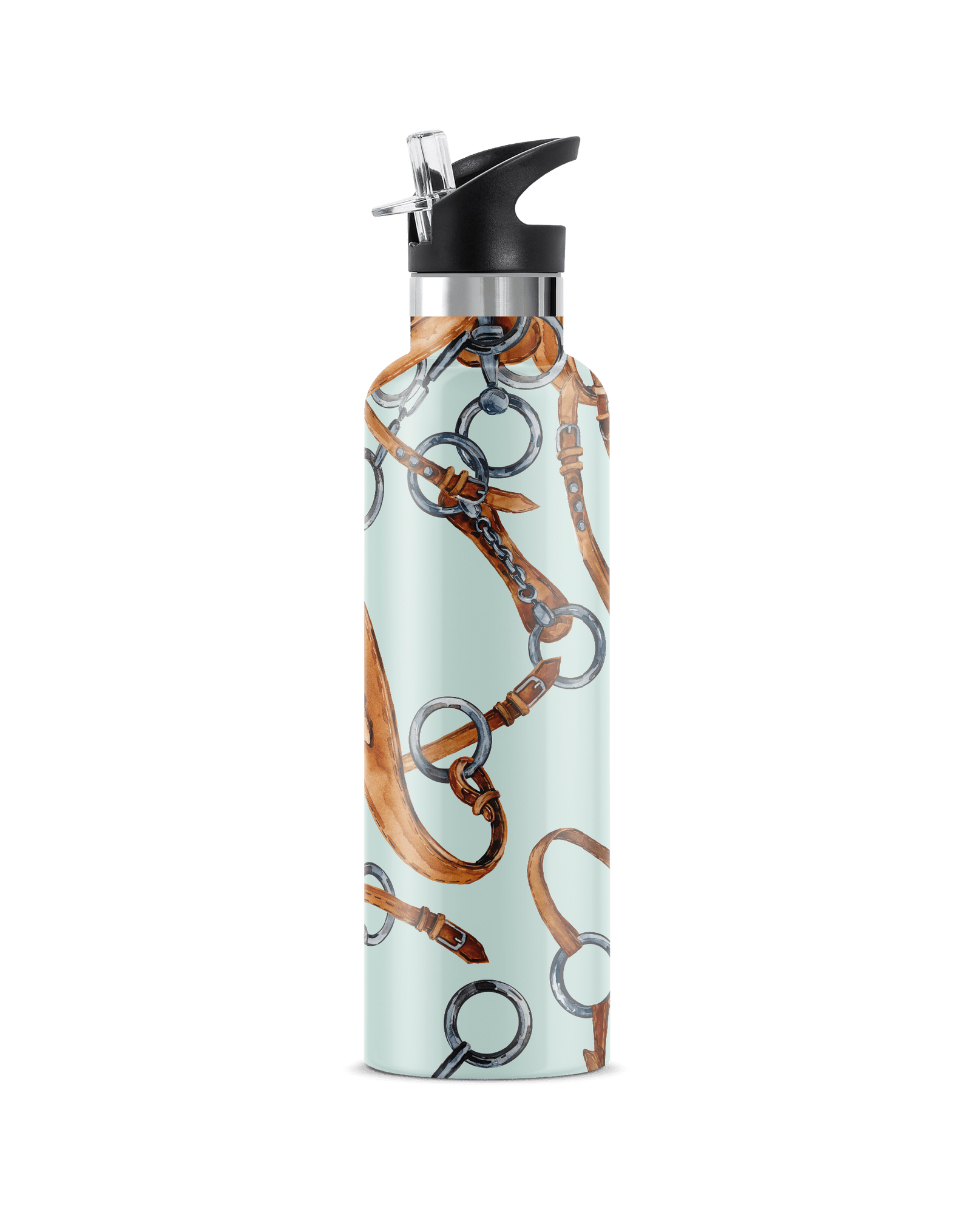 My Bougie Bottle Equestri 25oz Insulated Bottle | Blue Equestrian Print