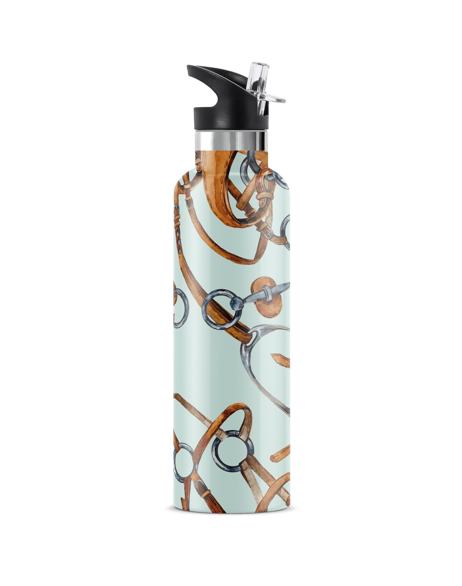 My Bougie Bottle Equestri 25oz Insulated Bottle | Blue Equestrian Print