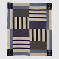 Cotton Sustainable Knit Plaid Throw Blanket - Equestrian Stable Stripe