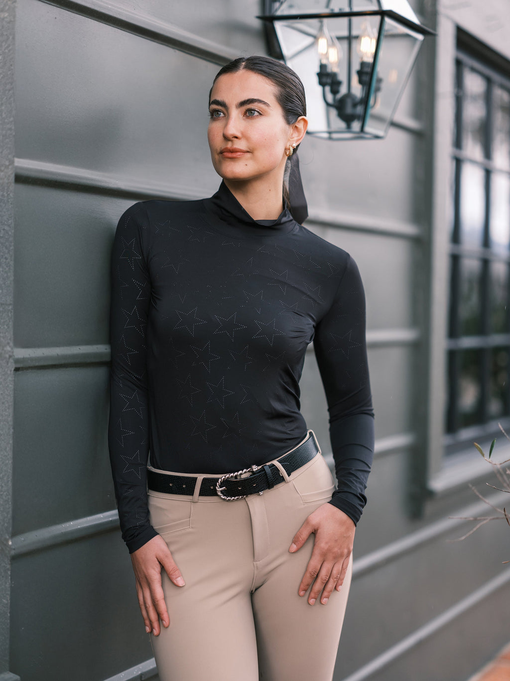 Hannah Childs Farrah Star Turtleneck Training Top