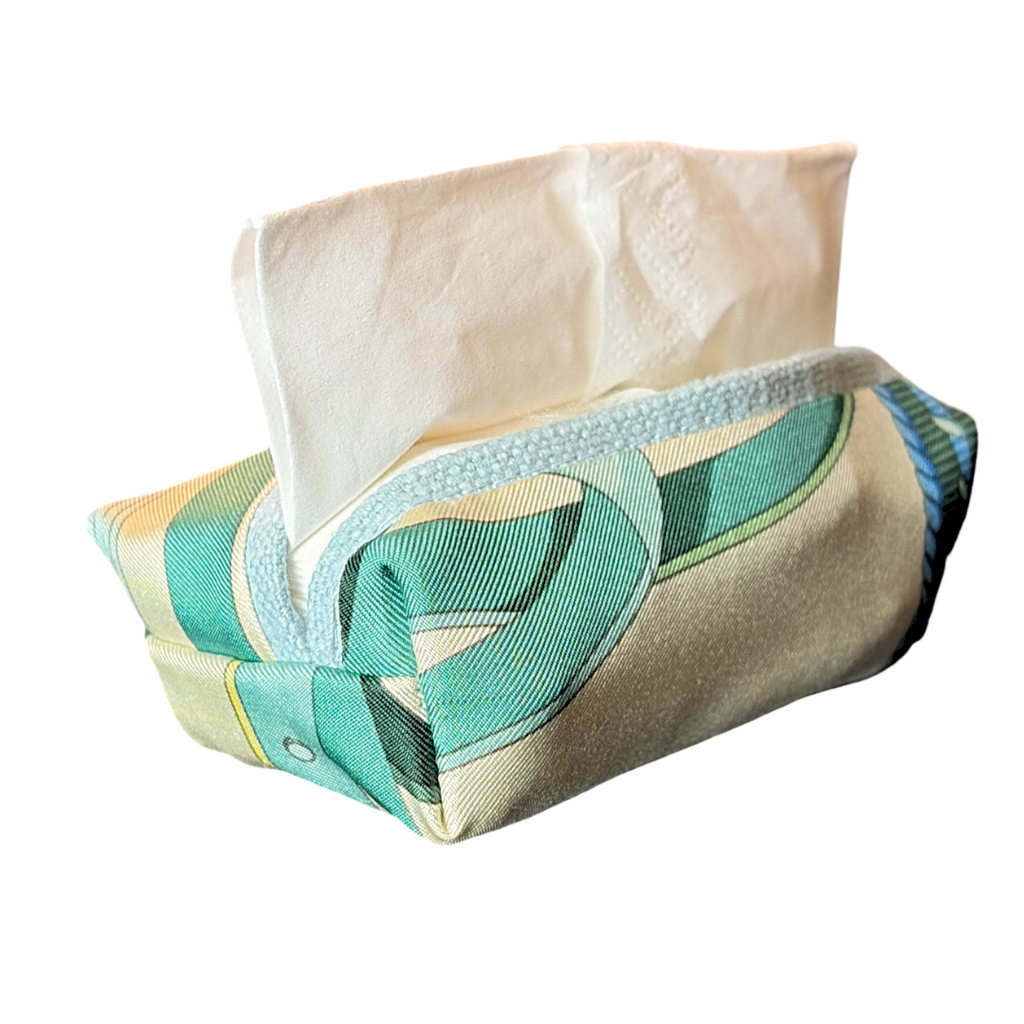 Vintage Gucci Fringe Harness Scarf Travel Tissue Pouch