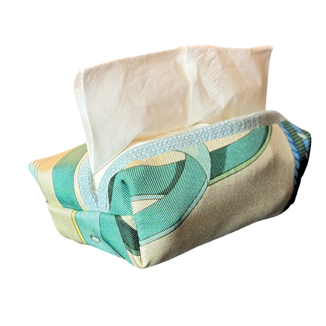 Vintage Gucci Fringe Harness Scarf Travel Tissue Pouch