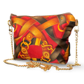 Vintage Harness Red Vintage Silk Scarf Crossbody Bag