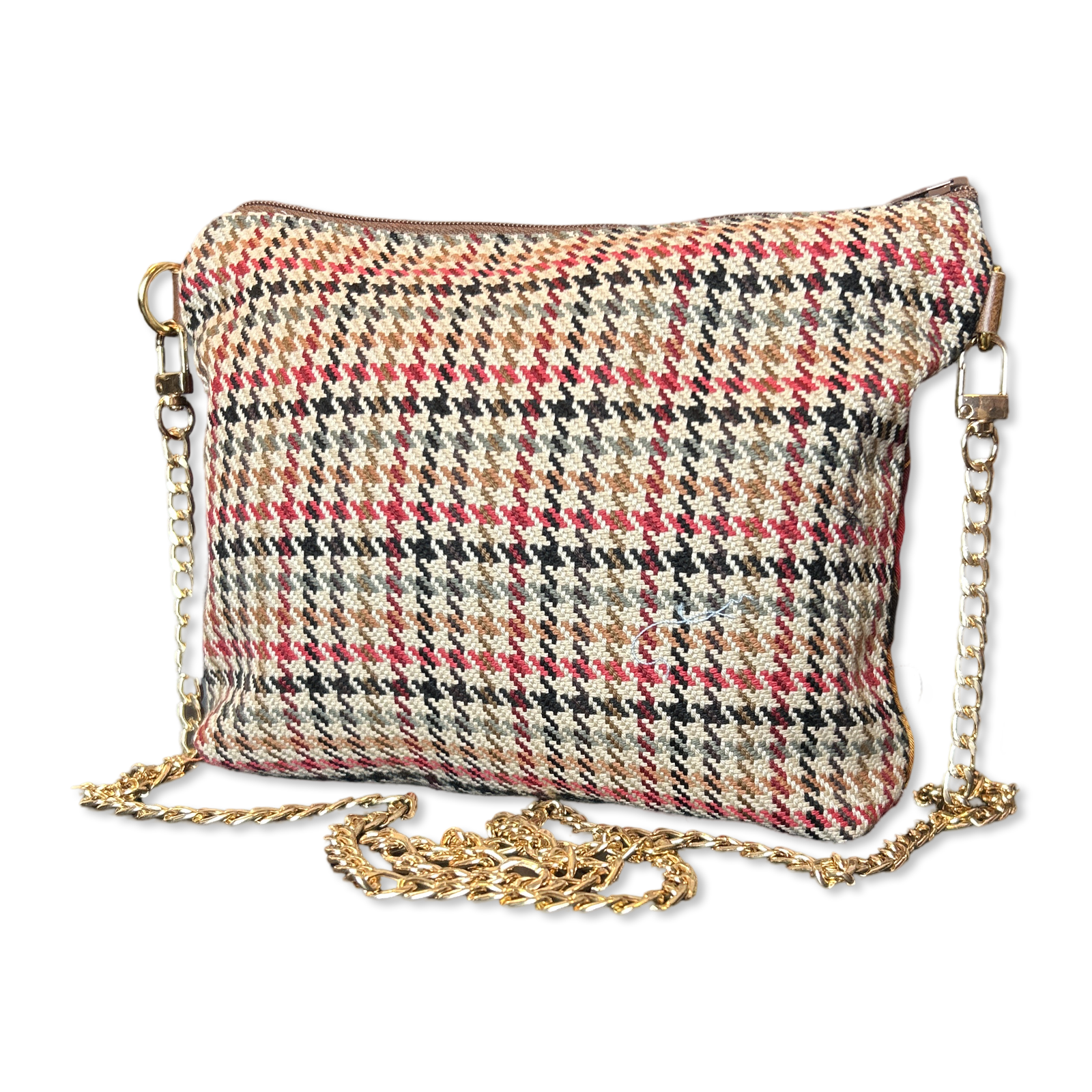 Vintage Harness Red Vintage Silk Scarf Crossbody Bag