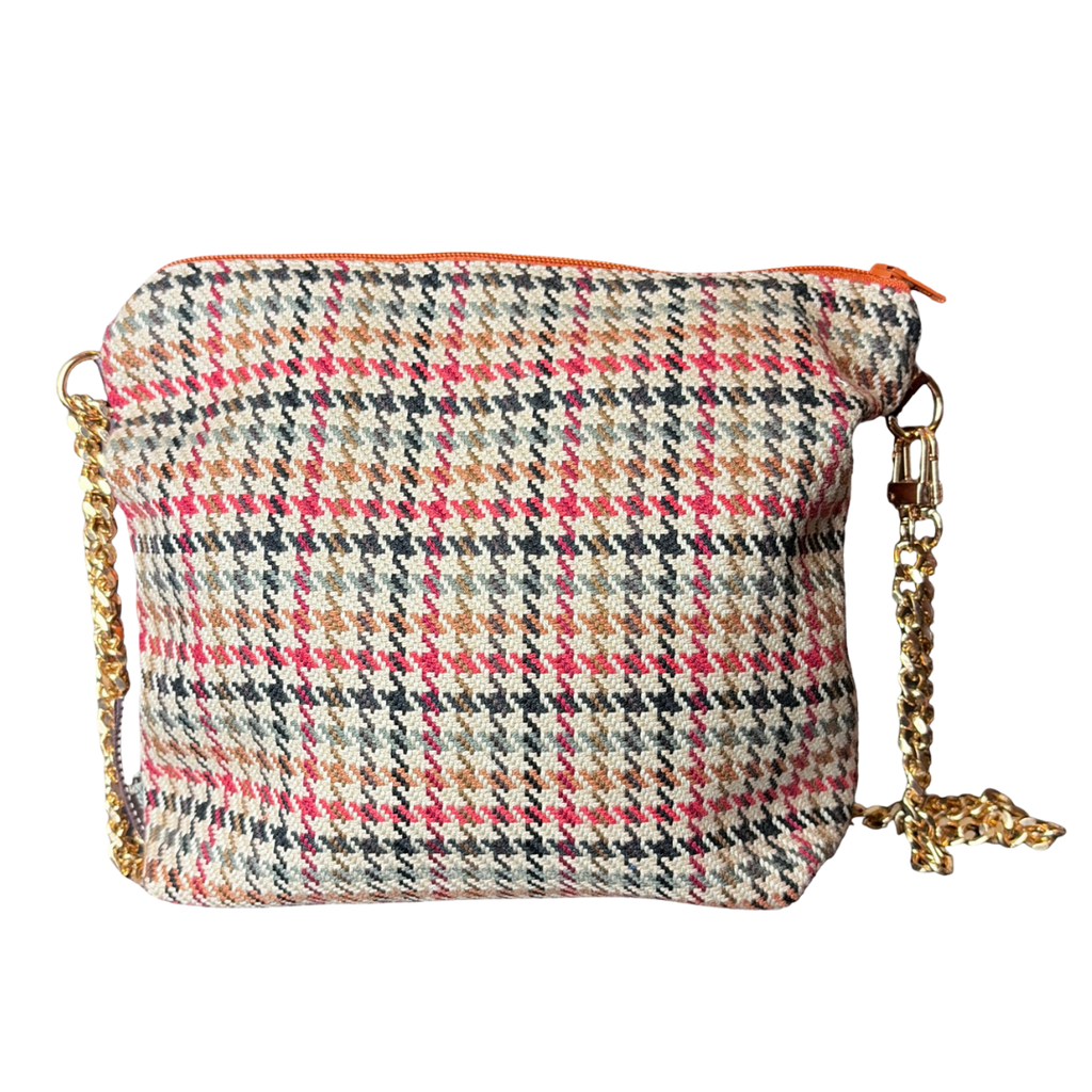 Vintage Hermes Petits Chevaux Orange Scarf Crossbody Bag