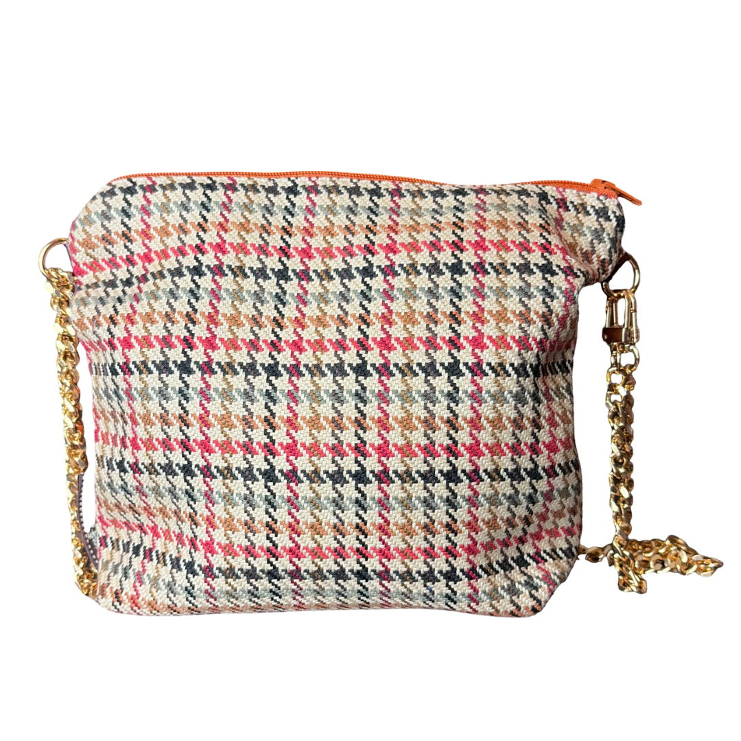 Vintage Hermes Petits Chevaux Orange Scarf Crossbody Bag