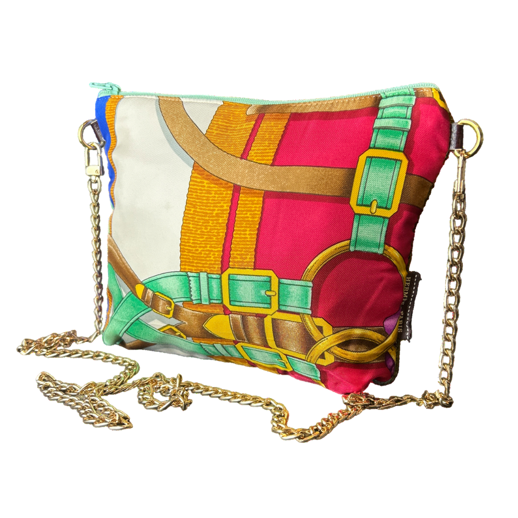 Vintage Grand Manege Silk Scarf Crossbody Bag