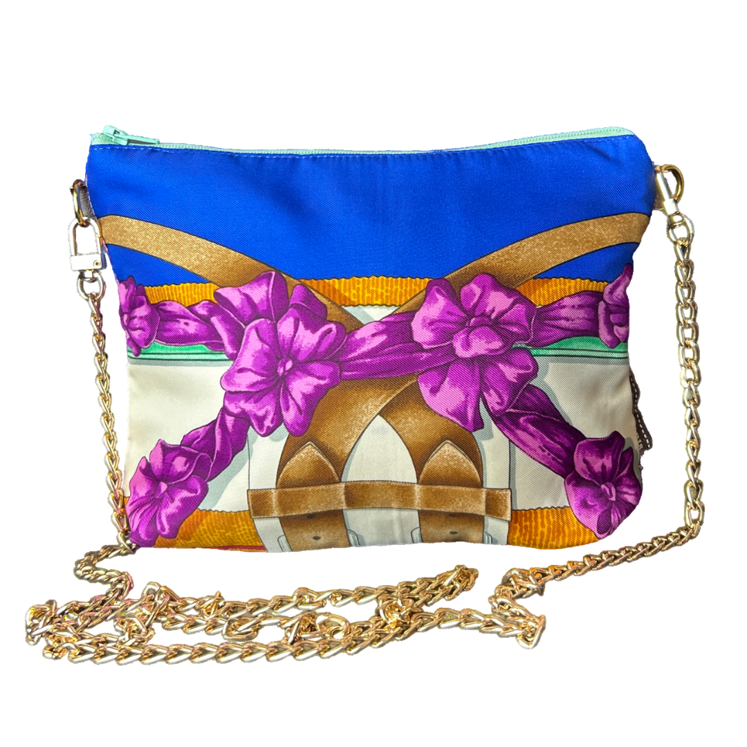 Vintage Grand Manege Silk Scarf Crossbody Bag