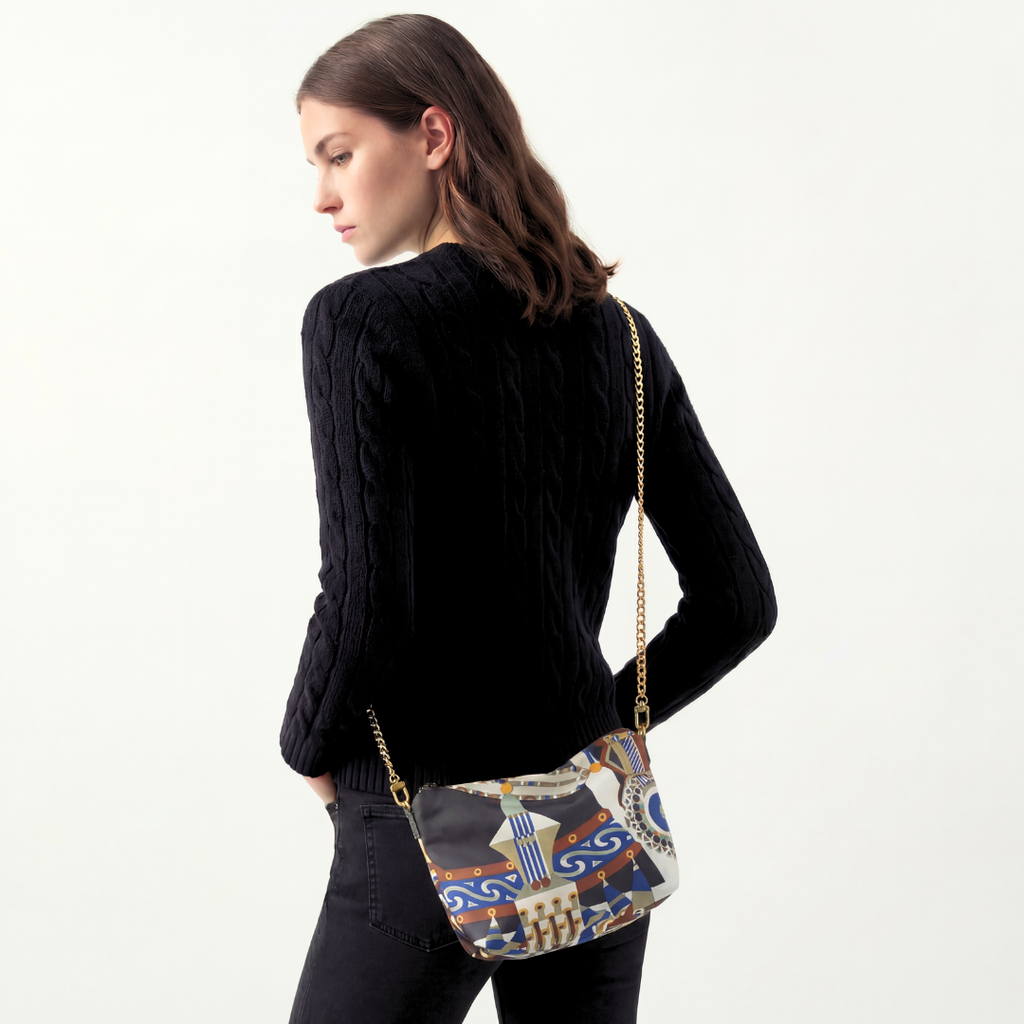 Vintage Haute Parure Scarf Crossbody Bag